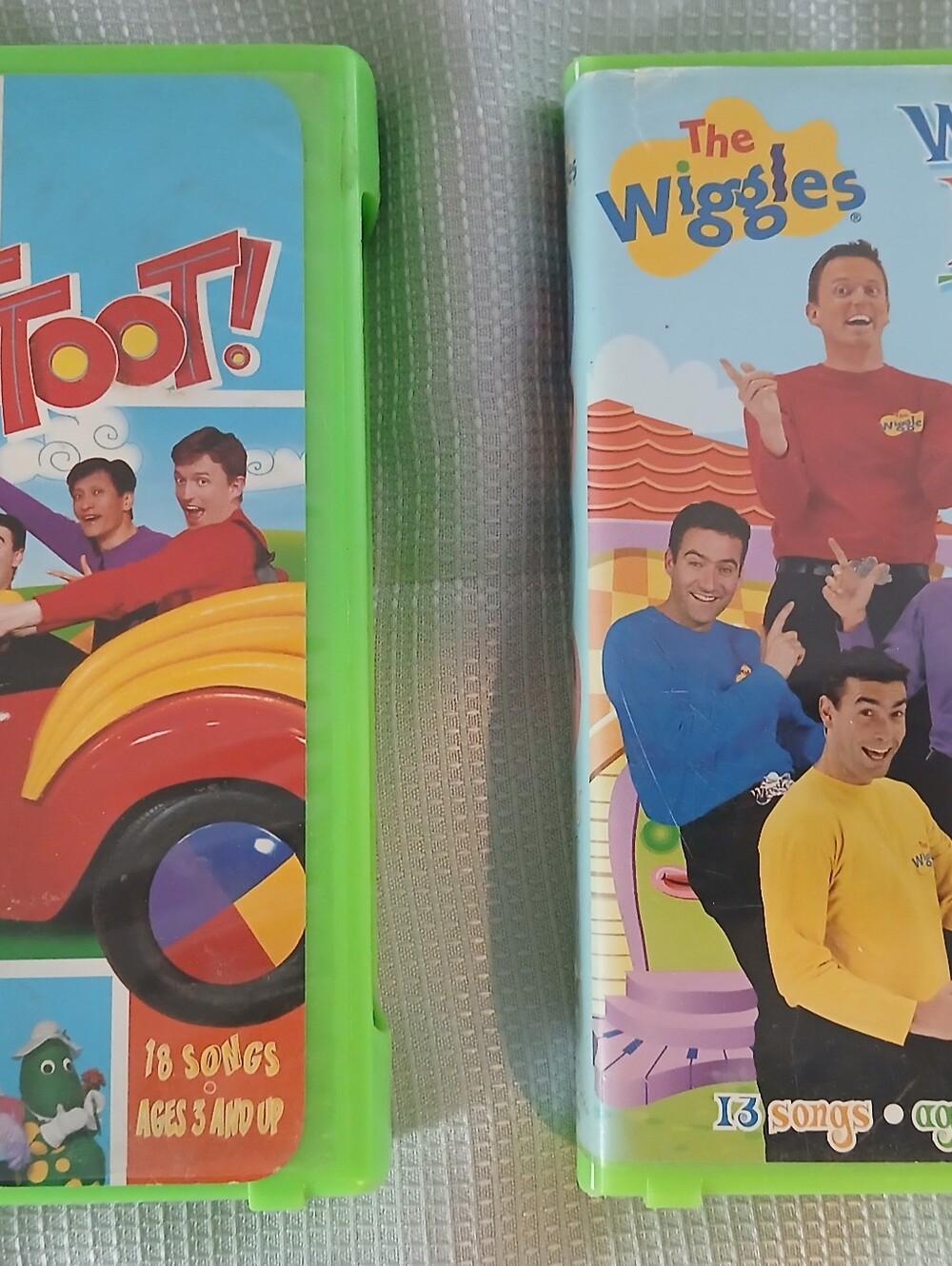 The Wiggles Wiggly Play Time & Toot Toot Vhs Tape Lot